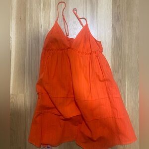 Orange Beach Cover Up/ Summer Dress